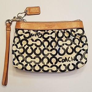 Authentic Coach signature wristlet